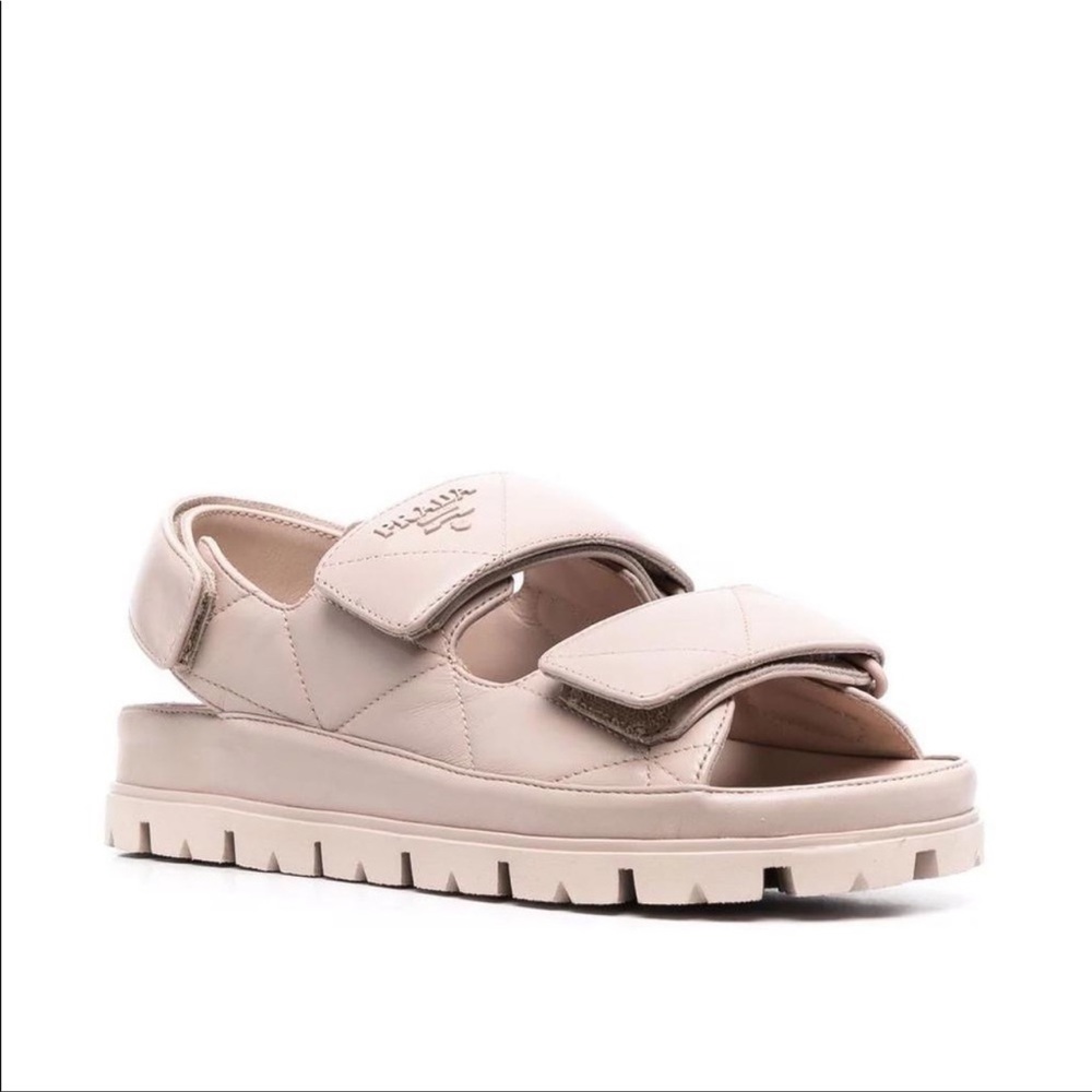 Padded nappa leather sandals